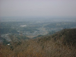 仏果山展望台から見た東京方面
